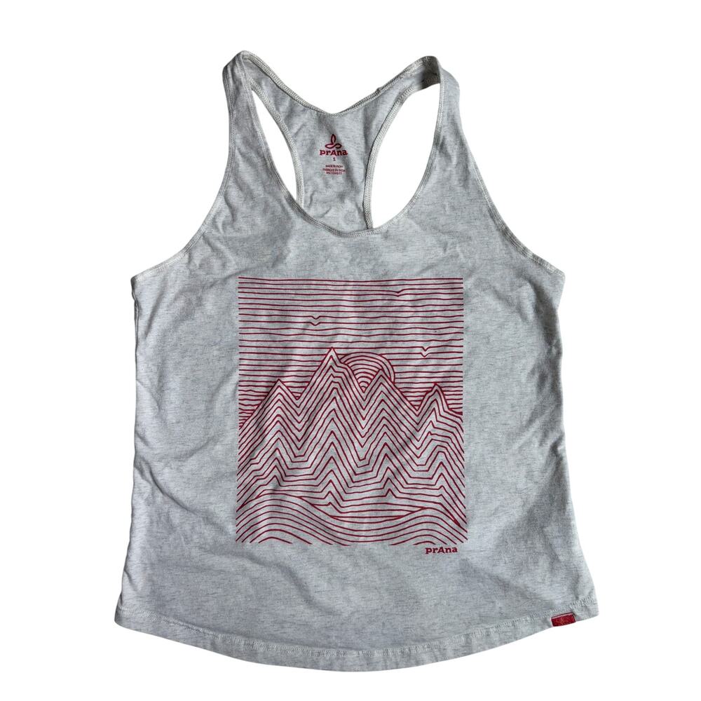 prAna Graphic Tank Top (Grey & Red) - Small